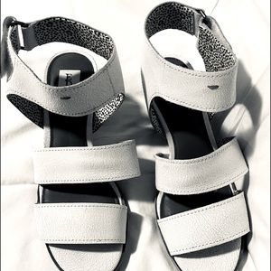 ED Sandals style ED Tahni  milk cracked calf suede